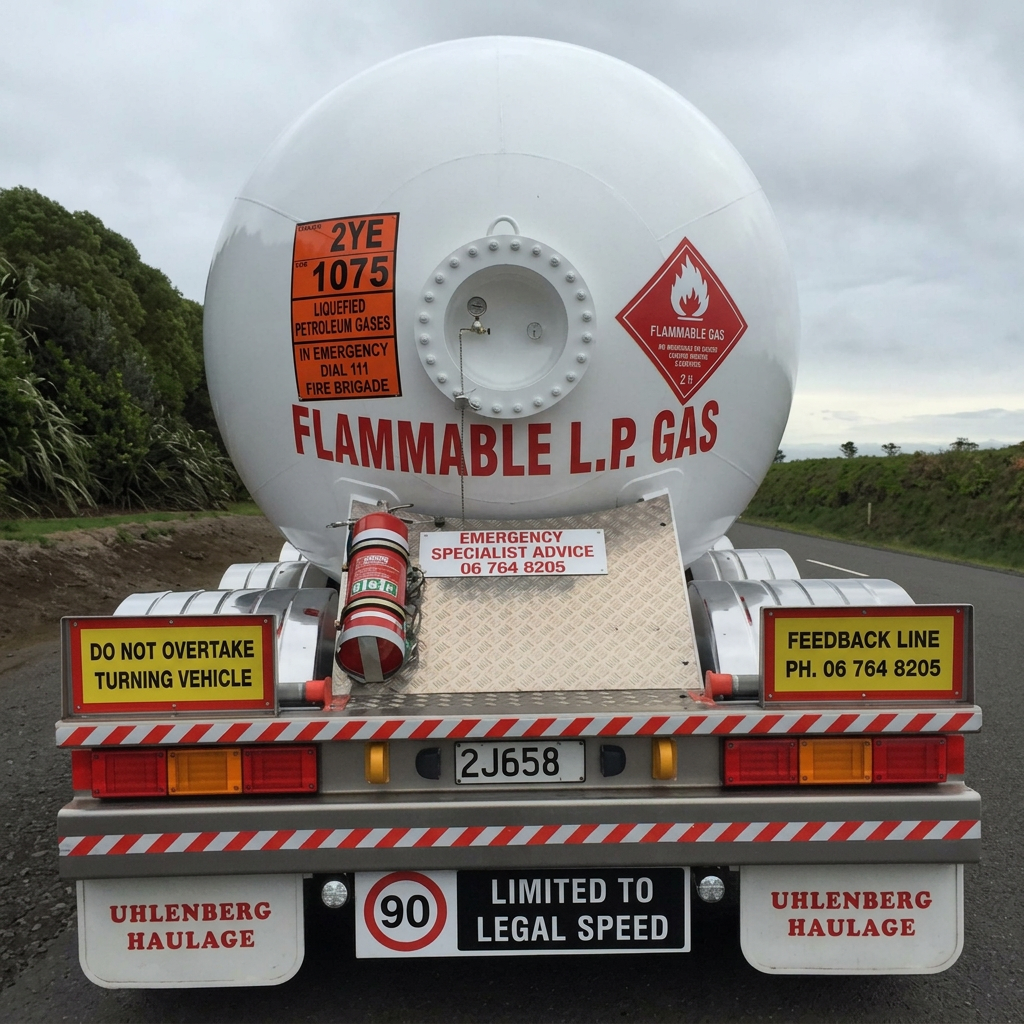 Uhlenberg driver handling specialist dangerous goods freight safely